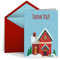 Winter House Thanks card image