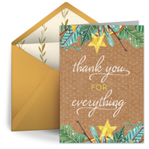 Rustic Thank You card image