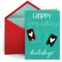 Long Distance Teacher Holiday card image