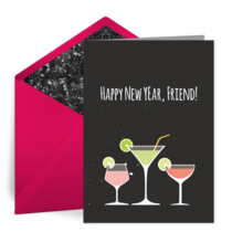Happy New Year, Friend card image