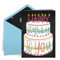 Happy Birthday To You Chalkboard card image