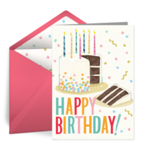 Happy Birthday Sprinkle Cake card image