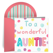 Auntie Valentine card image