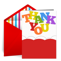 Bouncy Thank You card image