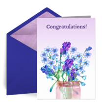 Flowers for You Congrats card image