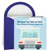 Delivery Truck Thanks card image