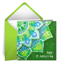 St. Patrick's Day Petals card image