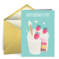 Birthday Cake Sparkle card image