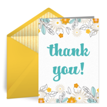 Thanks Flowers card image