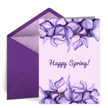 Spring Purple Flowers card image