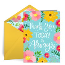 Thank You Today & Always Admin card image