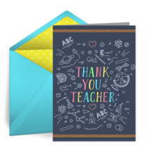 Thank Teacher Classroom card image