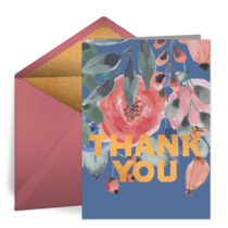 Floral Thank You card image