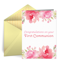First Communion Flowers card image