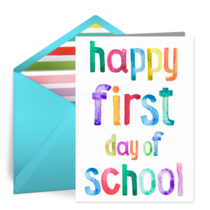 Happy First Day of School card image
