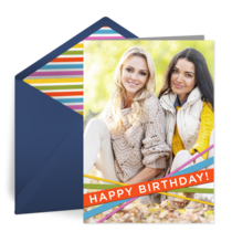 Colorful Birthday Strings Birthday card image