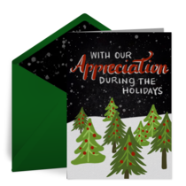 Holiday Appreciation Trees card image