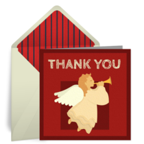 Holiday Angel Thank You card image