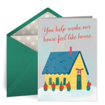 Thanks Home Sweet Home card image