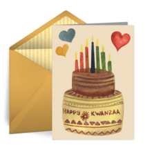 Kwanzaa Cake Celebration card image