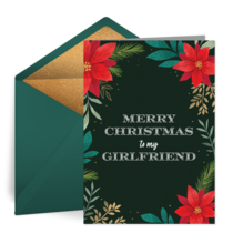 Merry Christmas Girlfriend card image