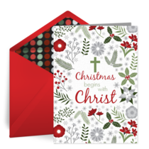 Christ in Christmas card image