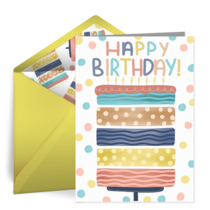 Layer Birthday Cake card image