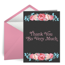 Winter Rose Thank You card image