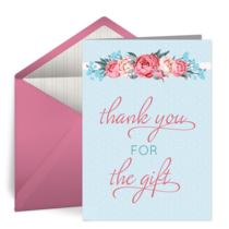 Thanks Rustic Floral Birthday card image