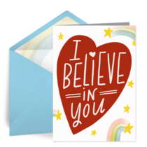I Believe In You Heart card image