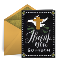 Cross Thank You card image
