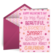 Girlfriend Valentine card image