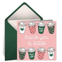 Thank You A Latte card image