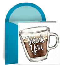 Thank You Coffee Cup card image