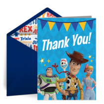 Toy Story Thank You card image