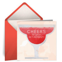 Cheers To Your Retirement Glass card image