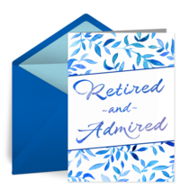 Retired & Admired Blue card image