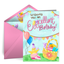 Eggcellent Birthday card image