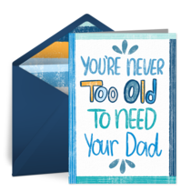 Father's Day Too Old card image