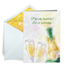 Pop the Bubbly Retirement card image