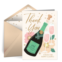 Champagne Thank You card image
