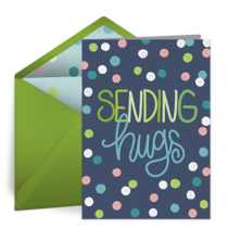 Sending Hugs Polka Dots card image