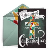 Stained Glass Confirmation card image