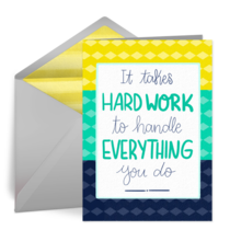 Hard Work Boss card image