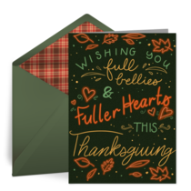 Thanksgiving Hearts card image