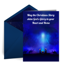 God's Glory Nativity card image