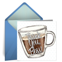 Thank You Boss Coffee card image