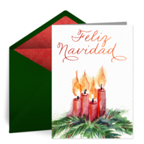 Feliz Navidad Candles card image