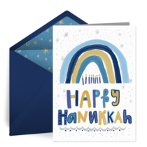 Hanukkah Rainbow card image