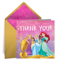 Disney Princess Thanks card image